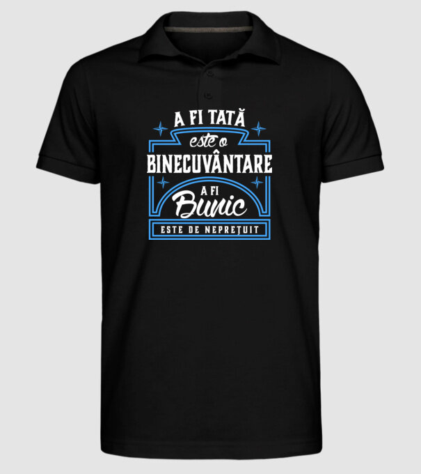 Neprețuit bunic model negru pe tricou