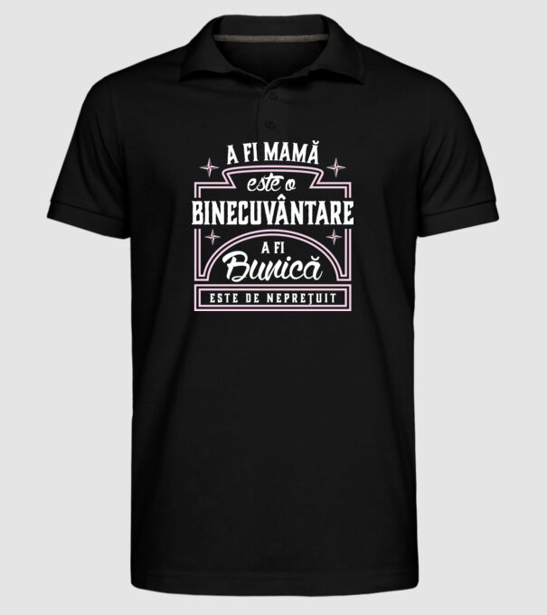 Neprețuit bunica model negru pe tricou