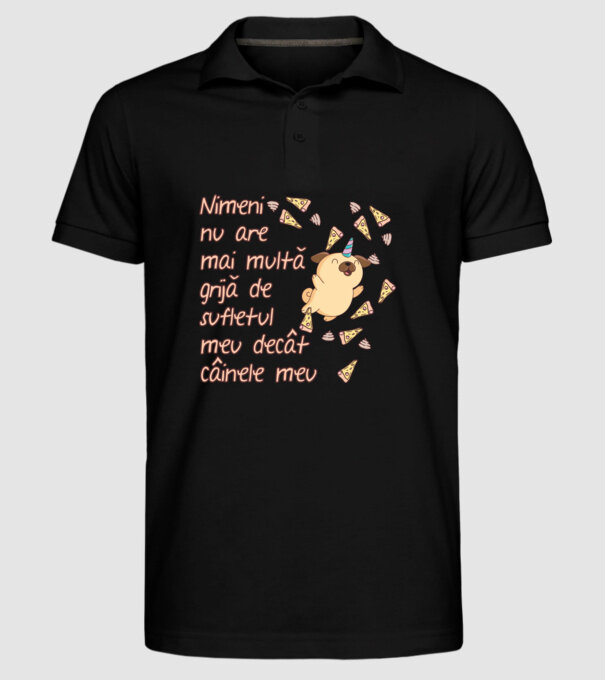 Nimic nu are mai multă grijă de sufletul meu decât câinele meu model negru pe tricou