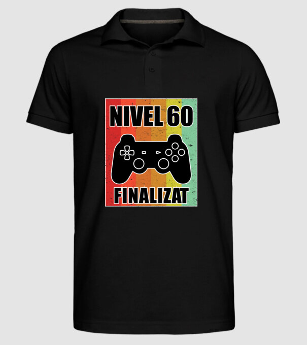 Nivel 60 finalizat model negru pe tricou