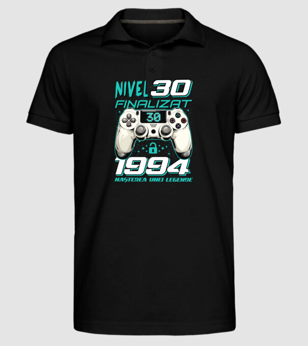 Nivel finalizat 30 1995 model negru pe tricou