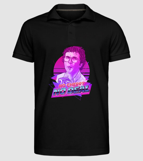 no cherry no deal stranger things model negru pe tricou