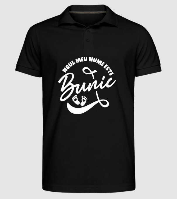 Noul meu nume este Bunic model negru pe tricou