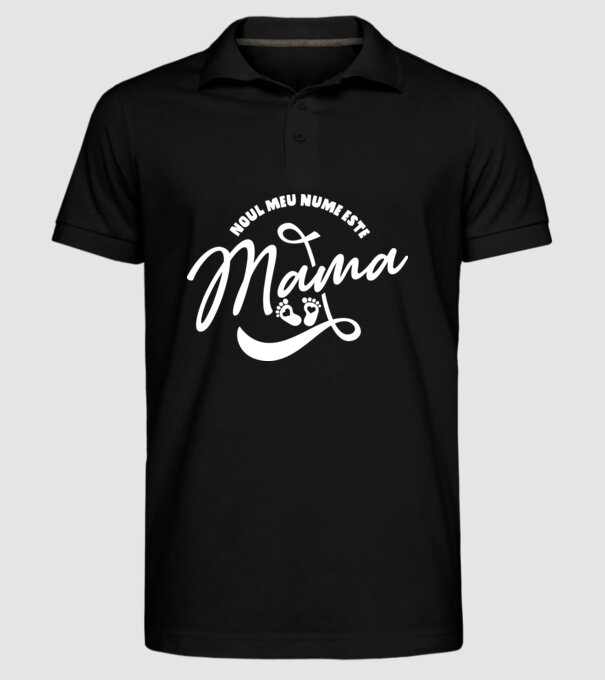 Noul meu nume este Mama model negru pe tricou