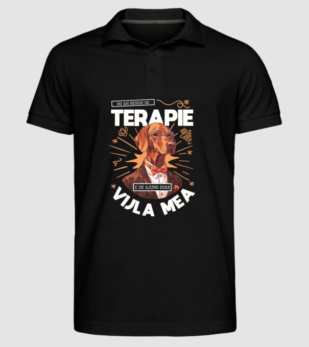 Nu am nevoie de terapie e de ajuns doar Vijla mea model negru pe tricou