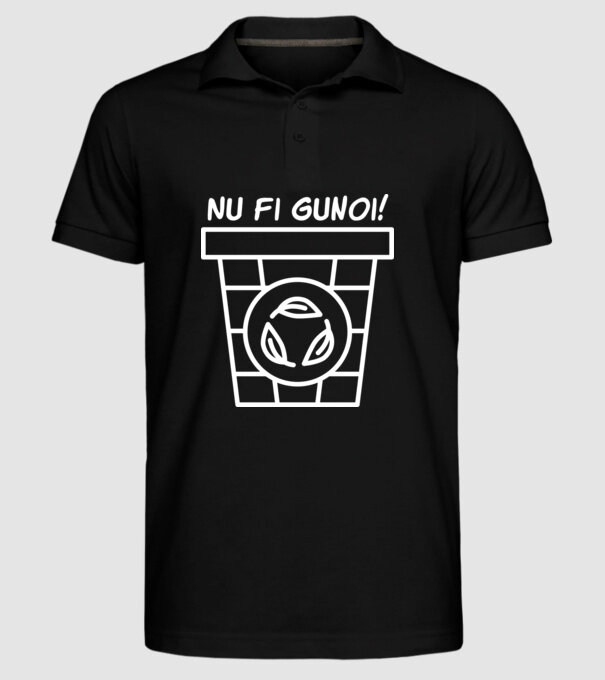 Nu fi gunoi  model negru pe tricou