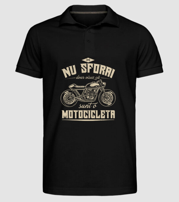nu sforăi, doar visez că sunt o motocicletă model negru pe tricou