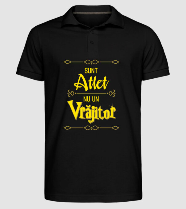 Sunt ATLET, nu un vrăjitor model negru pe tricou