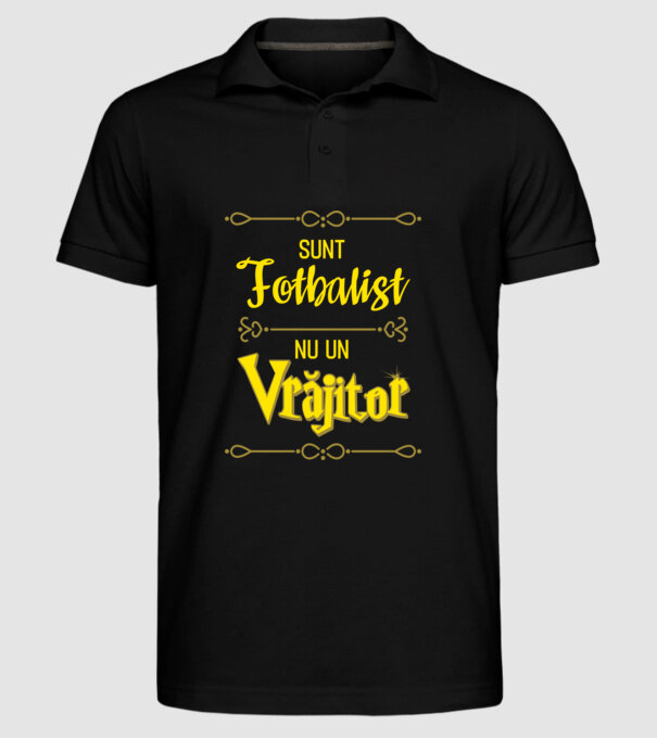 sunt fotbalist, nu un vrăjitor model negru pe tricou