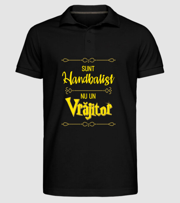 sunt handbalist, nu un vrăjitor model negru pe tricou