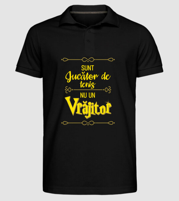 sunt jucător de tenis, nu un vrăjitor model negru pe tricou