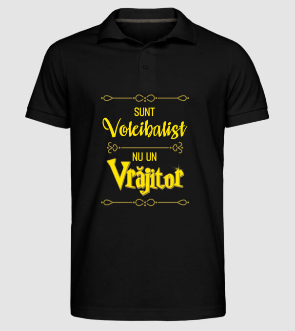 sunt voleibalist, nu un vrăjitor model negru pe tricou