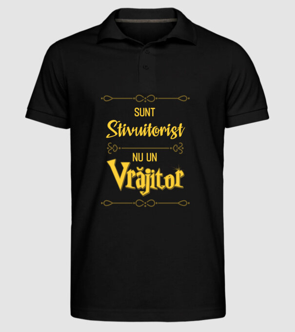 Sunt stivuitorist, nu un vrăjitor model negru pe tricou