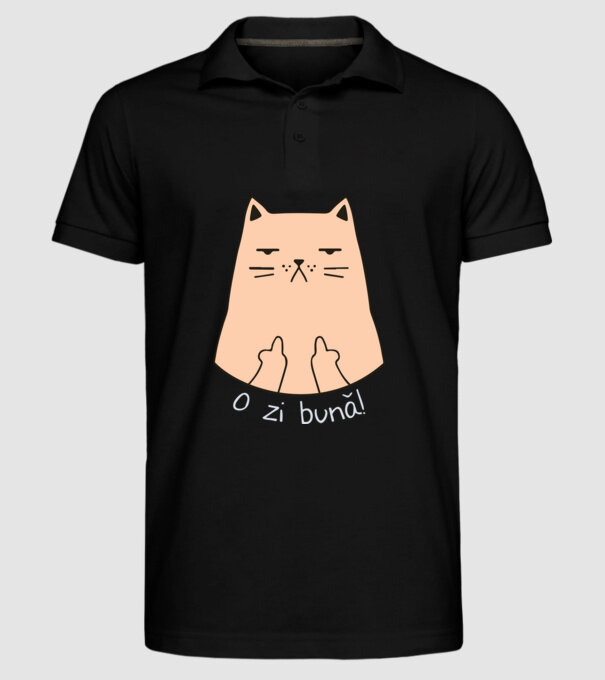 O zi bună model negru pe tricou