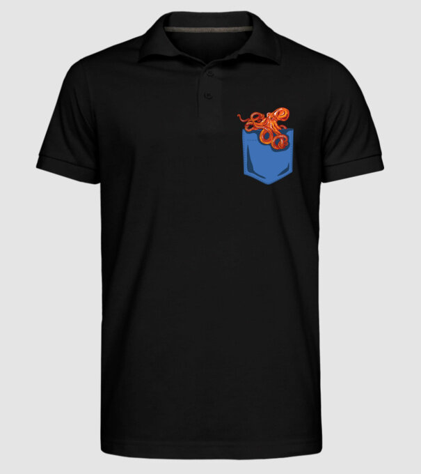 Octopus model negru pe tricou