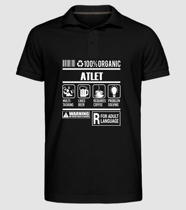 ATLET model negru pe tricou