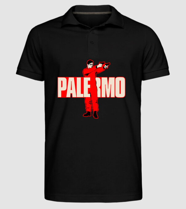 palermo la casa de papel model negru pe tricou