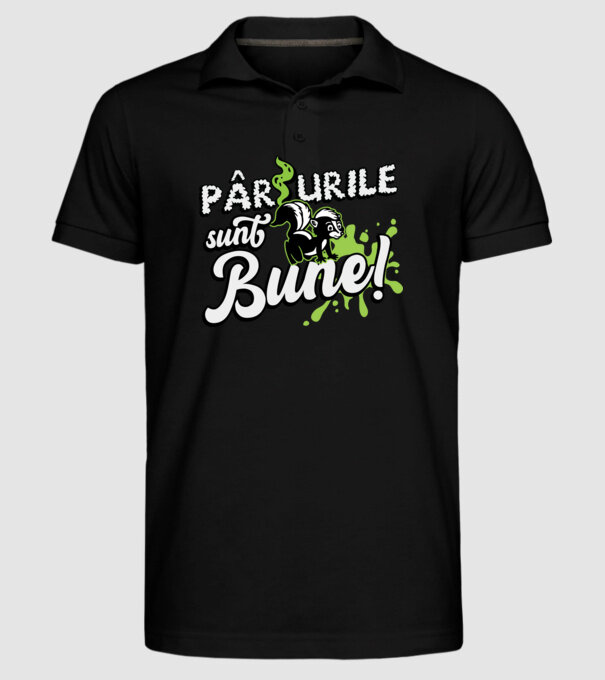 Pârțurile sunt bune model negru pe tricou