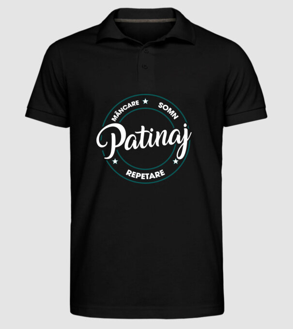 patinaj model negru pe tricou