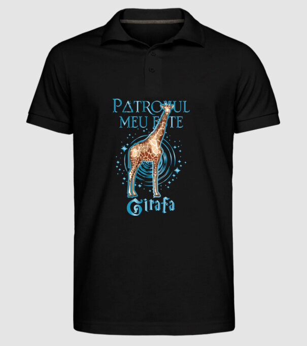 Patronul meu este GIRAFA model negru pe tricou