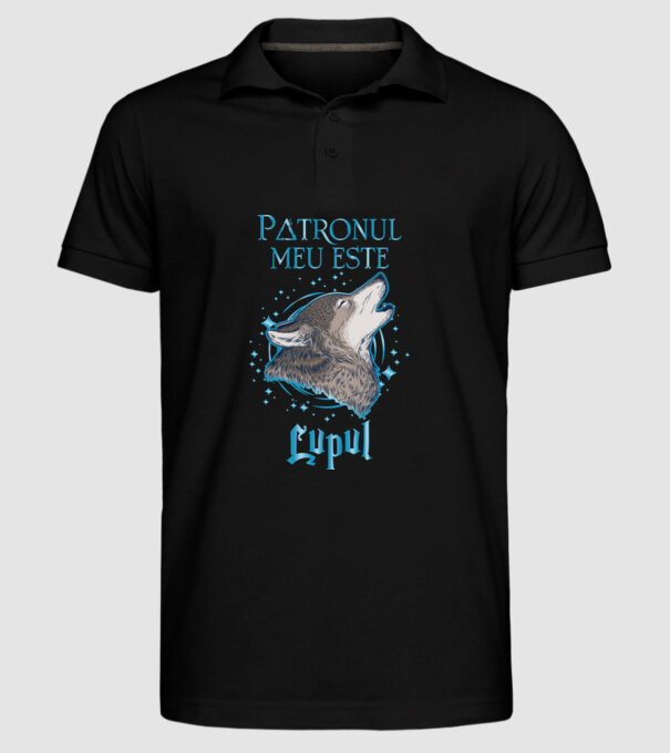 Patronul meu este LUPUL model negru pe tricou