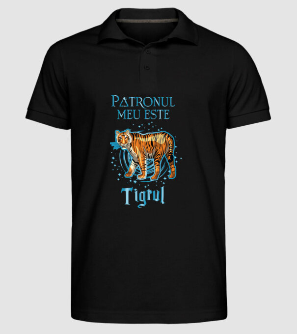 Patronul meu este TIGRUL model negru pe tricou