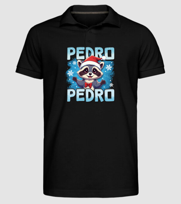 Pedro pedro retro xmas model negru pe tricou