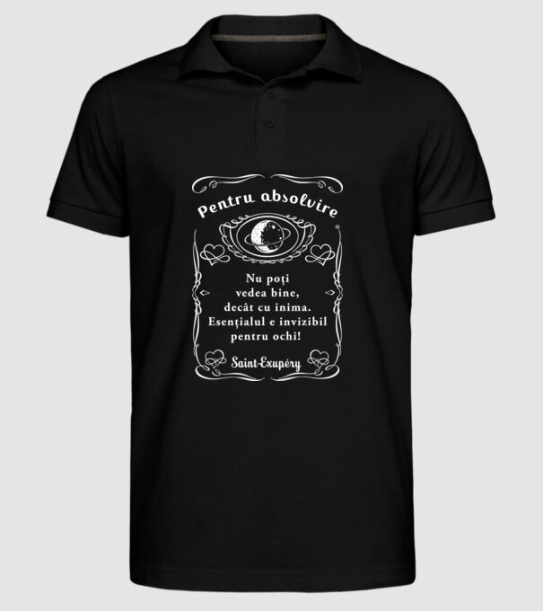 pentru absolvire model negru pe tricou