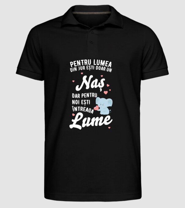 Pentru lumea din jur ești doar o naș, dar pentru noi ești întreaga lume 01 (2) model negru pe tricou