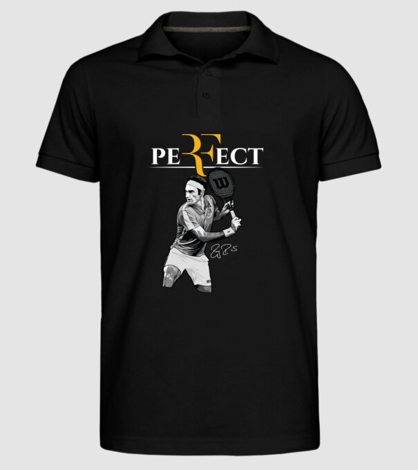 peRFect model negru pe tricou