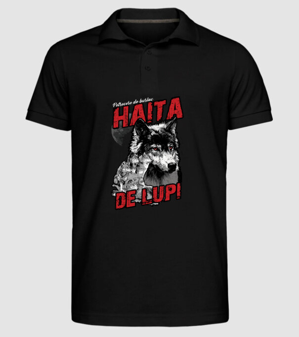 Petrecere de burlac - haită de lupi model negru pe tricou