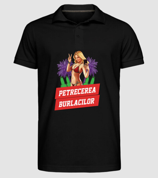 petrecerea burlacilor model negru pe tricou