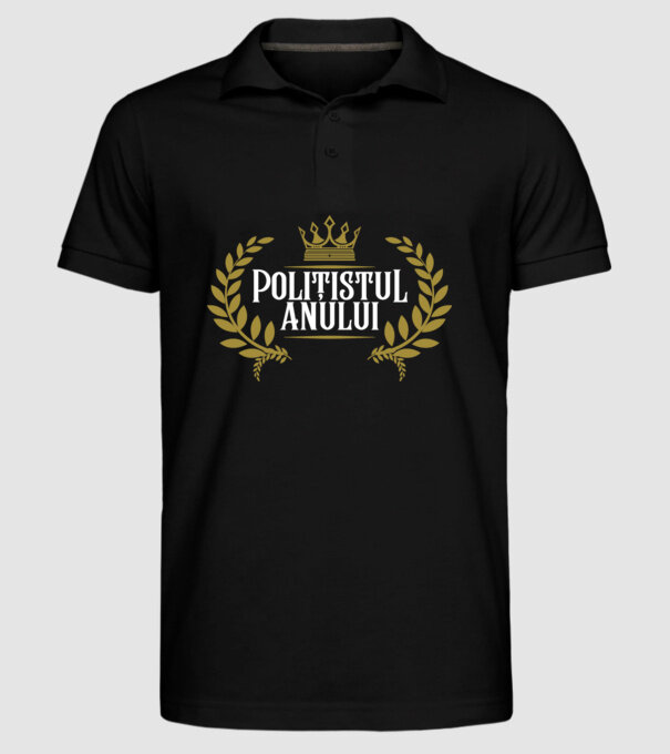 Polițistul anului model negru pe tricou