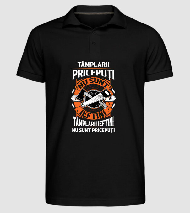 tâmplarii pricepuți nu sunt ieftini, tâmplarii ieftini nu sunt pricepuți model negru pe tricou