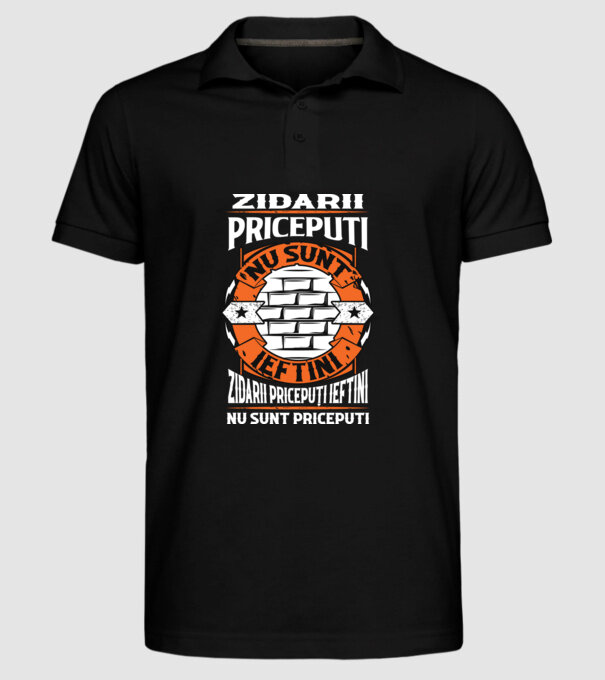 Pricepuți zidarii pricepuți model negru pe tricou