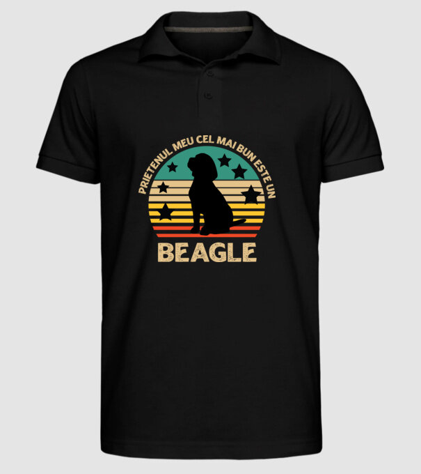 Prietenul meu cel mai bun este un beagle model negru pe tricou