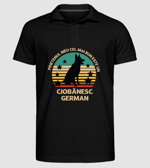 Prietenul meu cel mai bun este un ciobănesc german model negru pe tricou