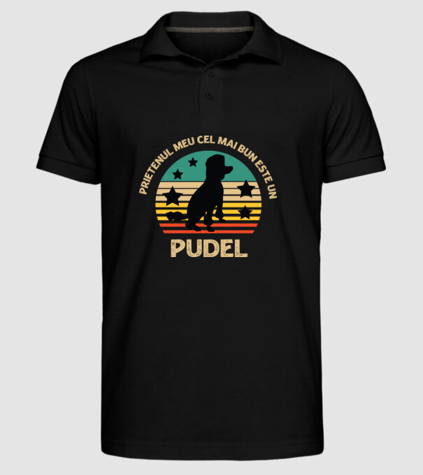 Prietenul meu cel mai bun este un pudel model negru pe tricou
