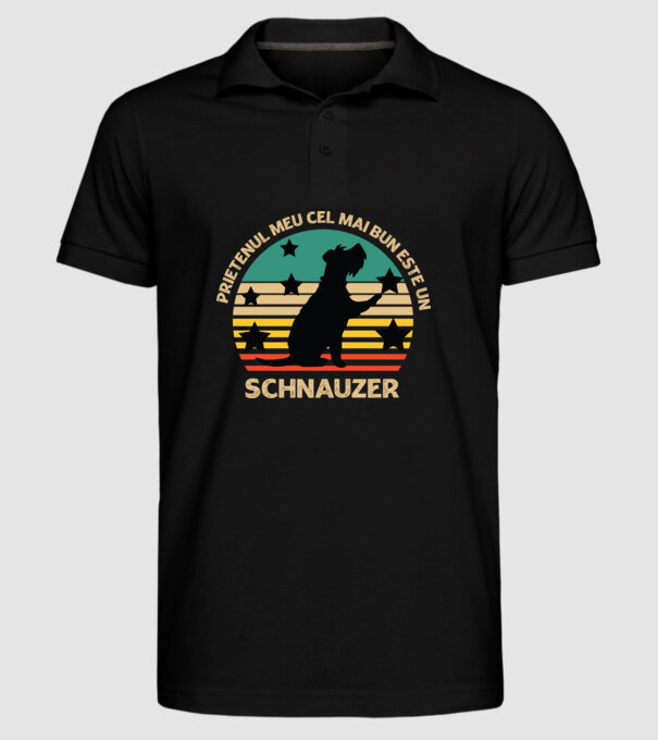 Prietenul meu cel mai bun este un schnauzer model negru pe tricou