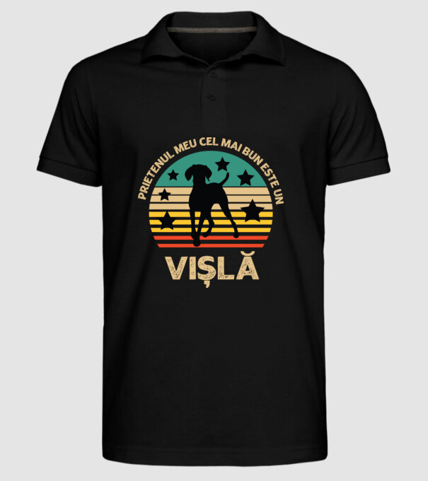 Prietenul meu cel mai bun este o vișlă model negru pe tricou