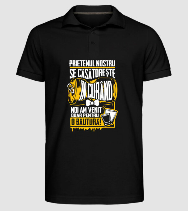 Prietenul nostru se căsătorește în curând model negru pe tricou