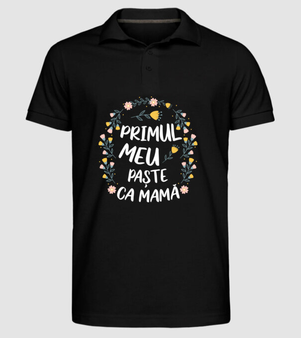 Primul meu Paște ca mamă model negru pe tricou