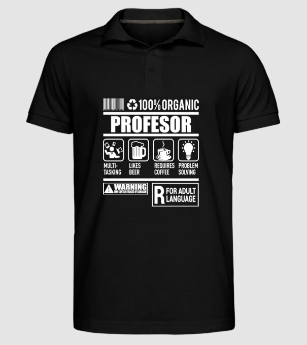 PROFESOR model negru pe tricou