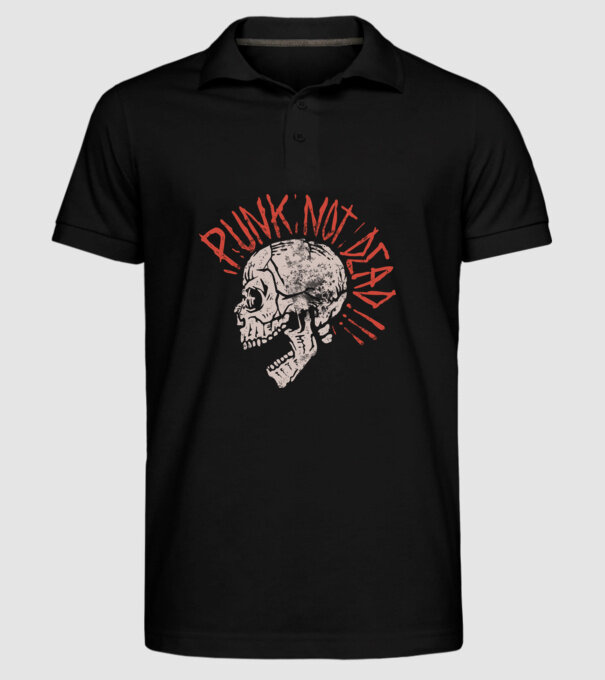 Punk Not Dead model negru pe tricou