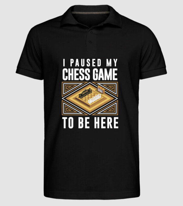Pused my chess game model negru pe tricou