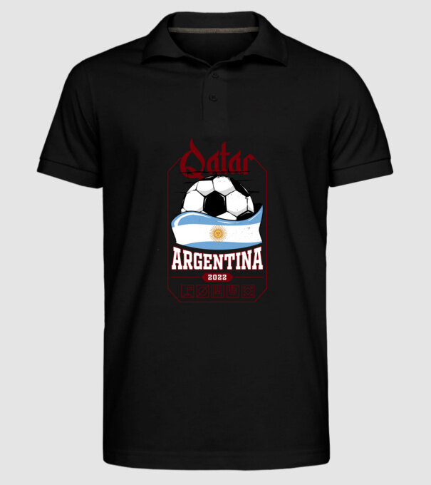 Qatar teams Argentina model negru pe tricou