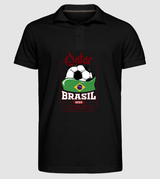 Qatar teams Brasil model negru pe tricou