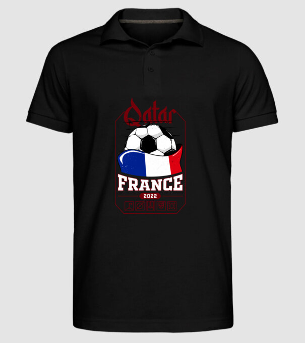 Qatar teams France model negru pe tricou