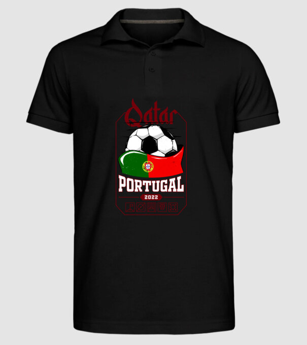 Qatar teams Portugal model negru pe tricou