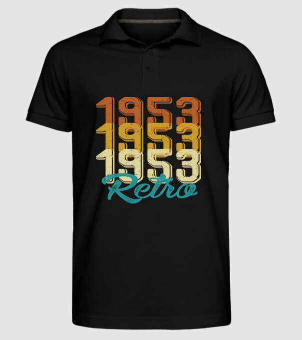 Retro 1953 model negru pe tricou